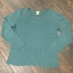 Green LL Bean Long Sleeve Top